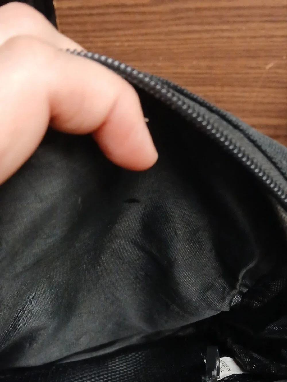 Supreme Black Crossbody Bag with White Logo Strap